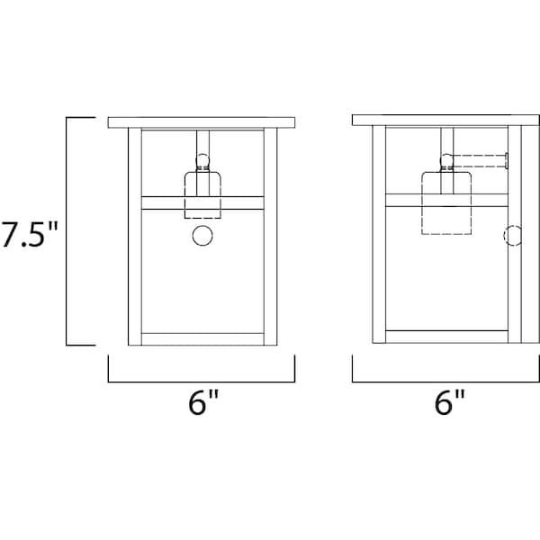 Coldwater 1-Light 6 Wide Burnished Outdoor Wall Sconce